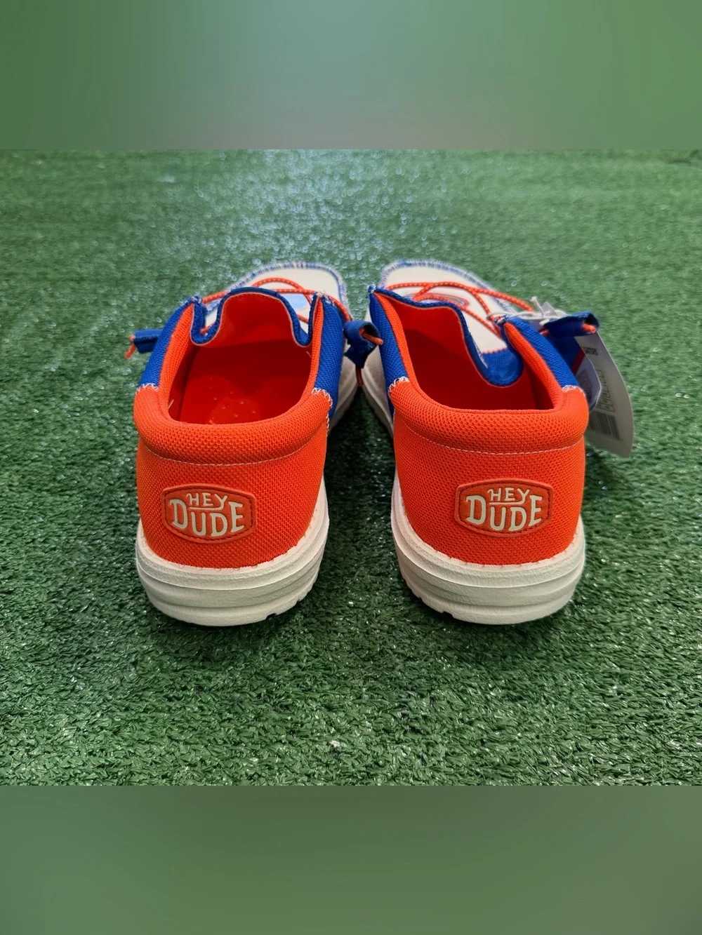 NEW Men’s Hey Dude UF Univ Florida GATORS blue orange 13 Wally shoe